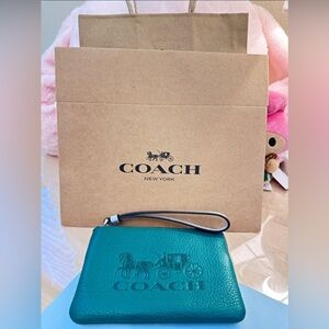 Coach leather coin pouch
